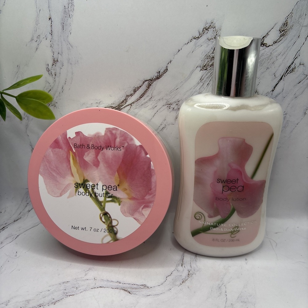 Bath & Body Works Signature Collection Sweet Pea Body Butter & Body Lotion New